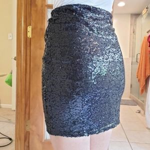 H&M sequin mini skirt